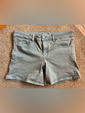 American Eagle Outfitters Olive Green Denim Shorts